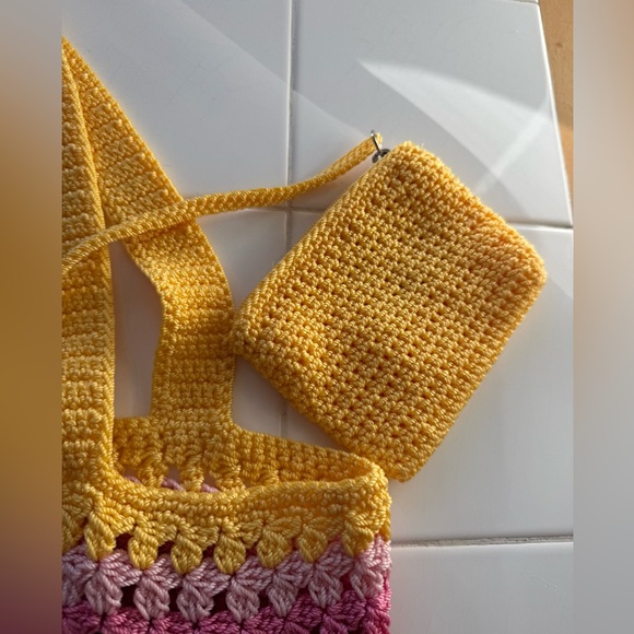 The Sak - Hand-Crochet Tote / Shoulder Bag & Matching Wallet: Laguna Beach IV - Picture 10 of 11